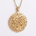 Korean luxury flower cluster type vacuum plating 18K gold casting stainless steel necklacepicture12